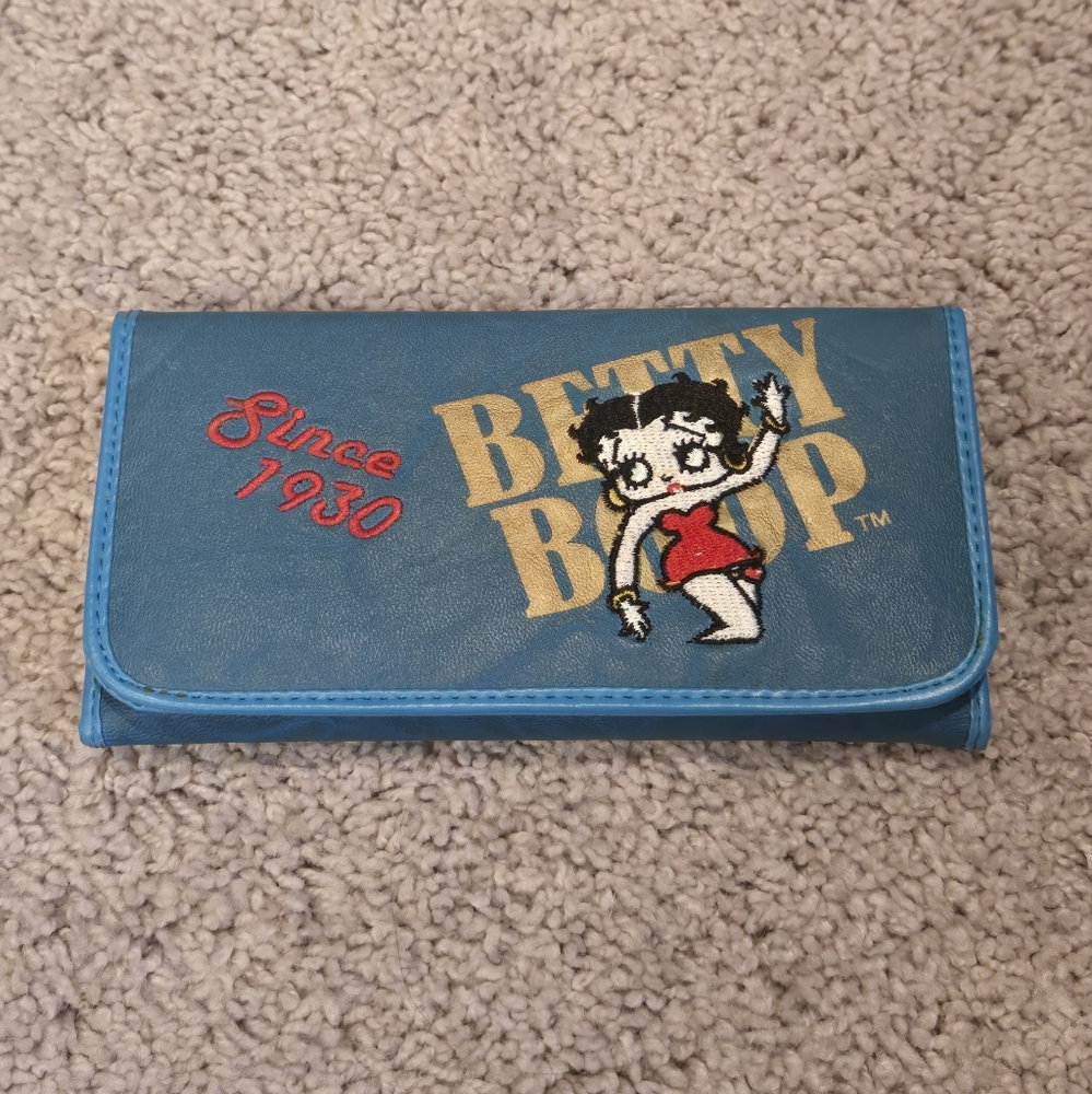 Betty Boop Blue Wallet Vintage